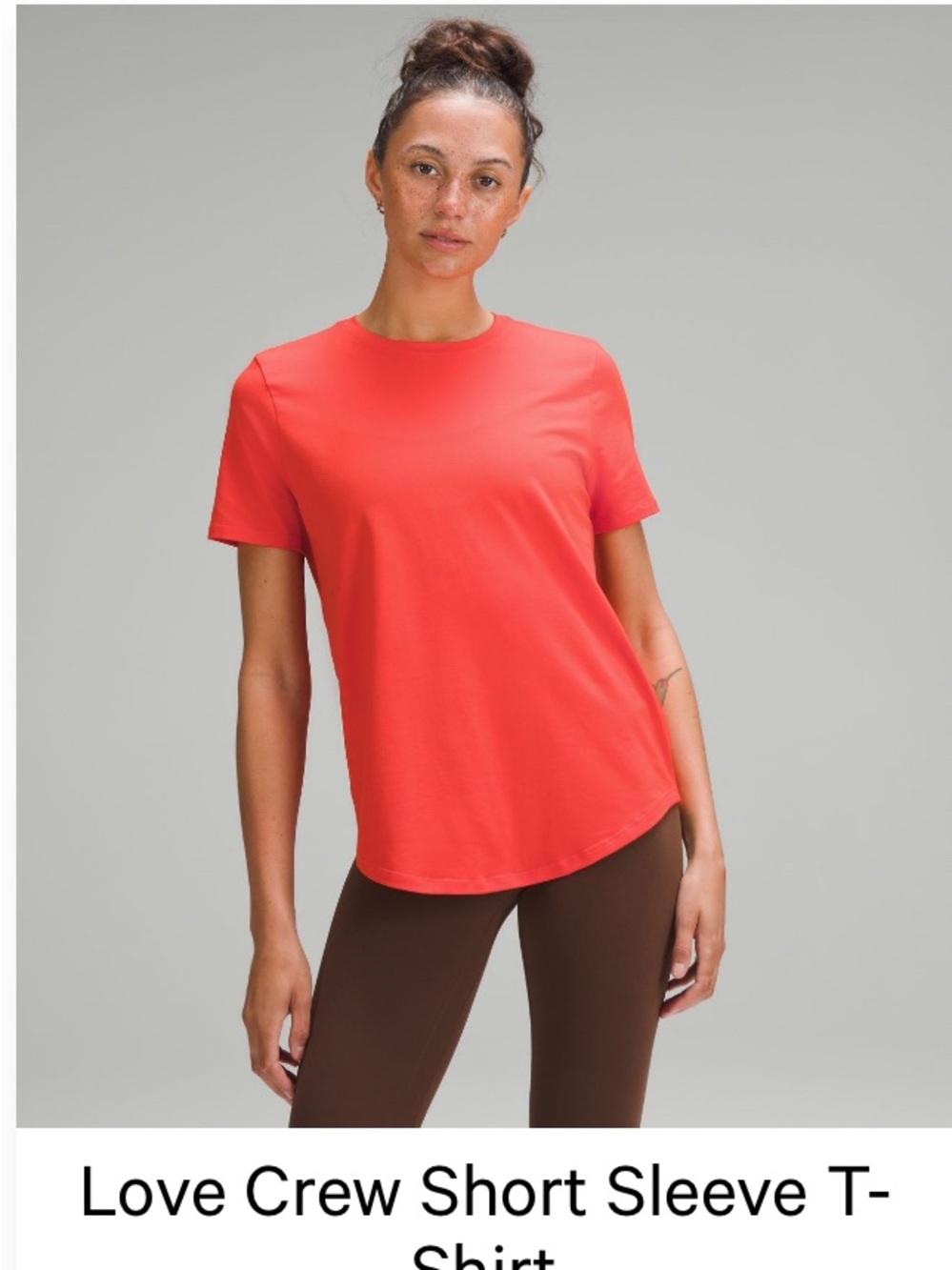 lululemon athletica Love Crew Short Sleeve Tee — Solar Orange